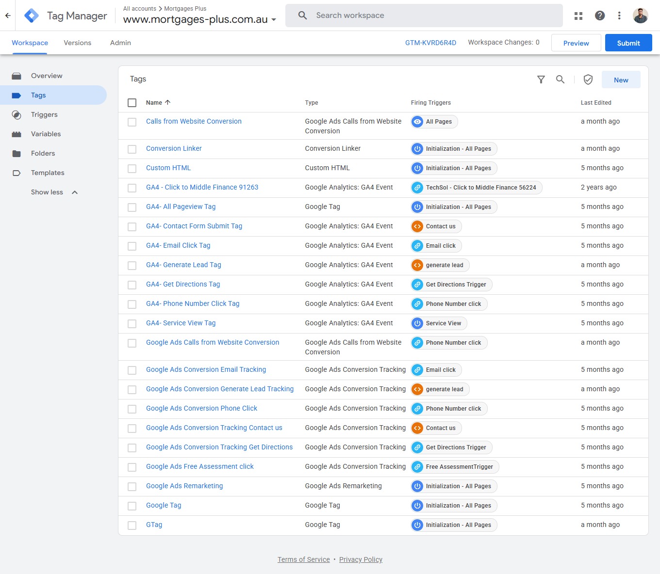 Caspa Media Google Tag Manager conversion tracking setup
