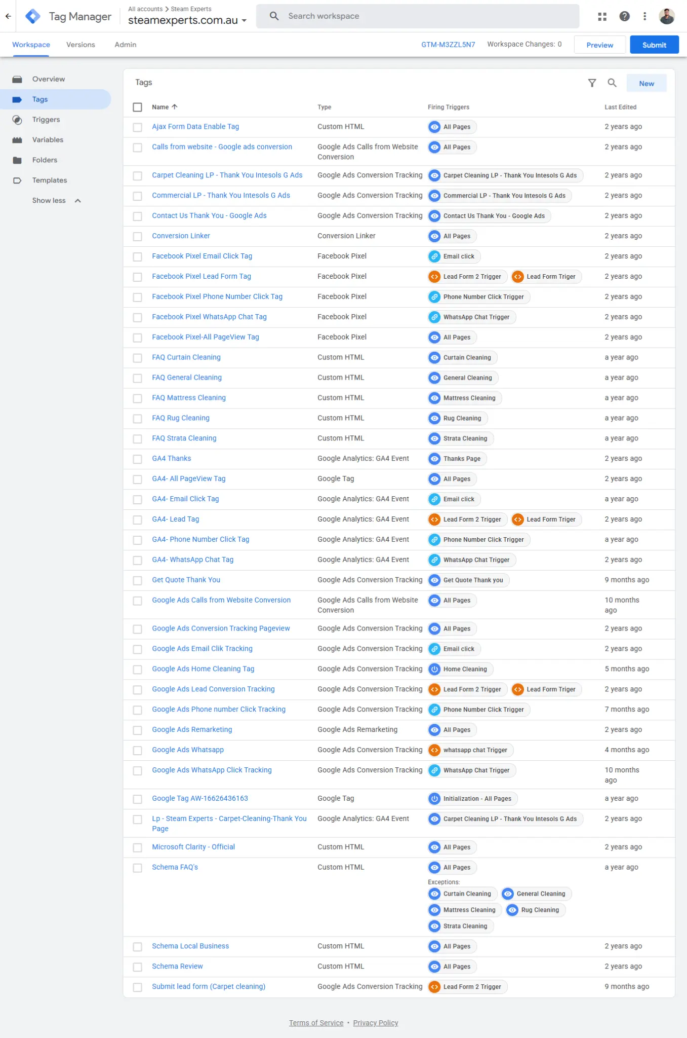 Google Ads and GA4 conversion tracking tags in Google Tag Manager